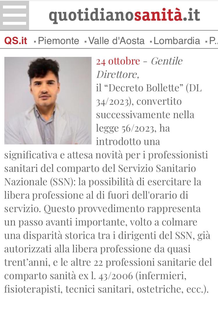 Libera professione per i professionisti sanitari del comparto: da cambiamento rivoluzionario a diritto a scadenza?