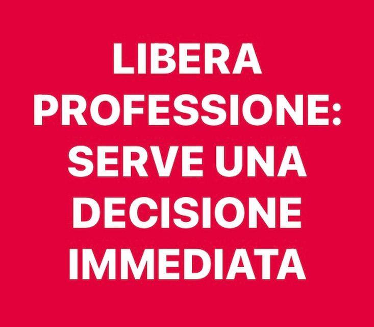 LIBERA PROFESSIONE: SERVE UNA DECISIONE&nbsp;IMMEDIATA