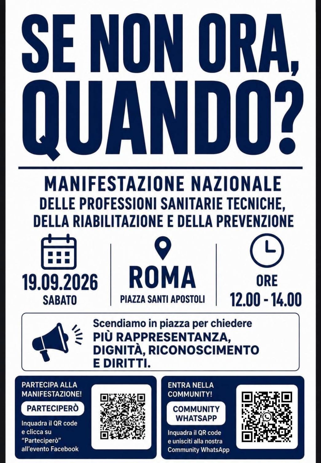 MANIFESTAZIONE DELLE PROFESSIONI&nbsp;SANITARIE